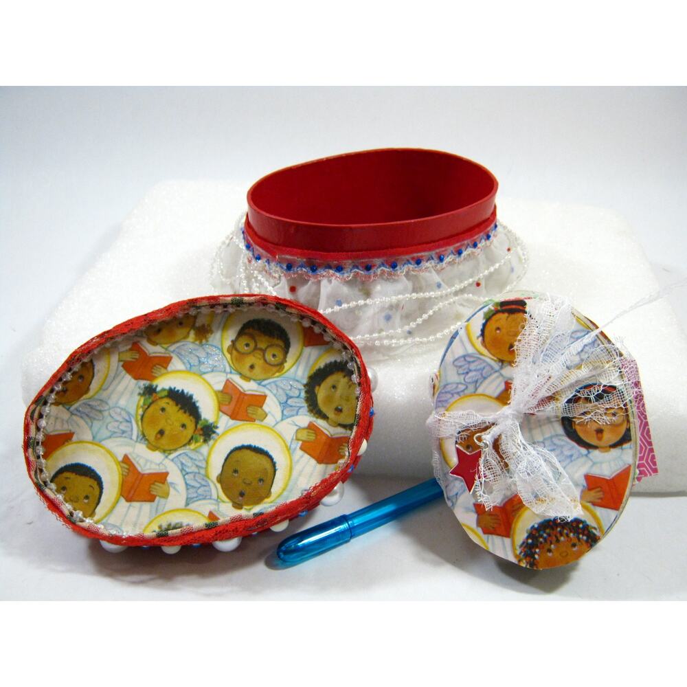 Keepsake Box for Jewelry Trinkets  Mementos Photos  w/ Mini Journal + Potpourri